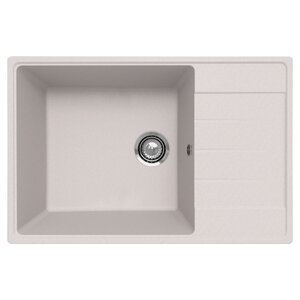 Изображение товара Мойка кухонная Ulgran Quartz Prima 760-01, 76 см, материал кварцевый композит, цвет жасмин