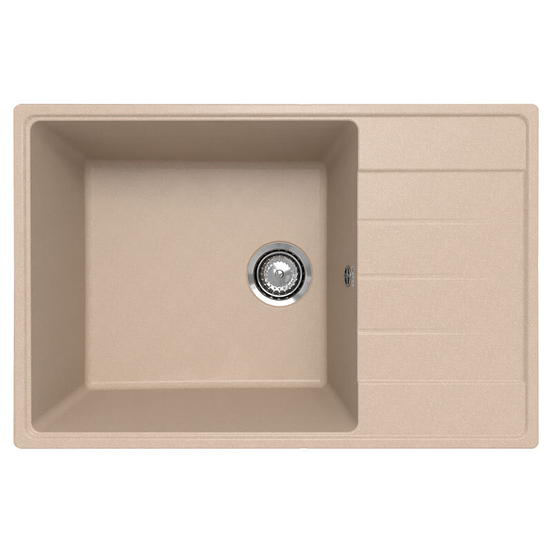 Изображение товара Кухонная мойка Ulgran Quartz Prima 760-03, 76 см, кварцевый композит, бежевый