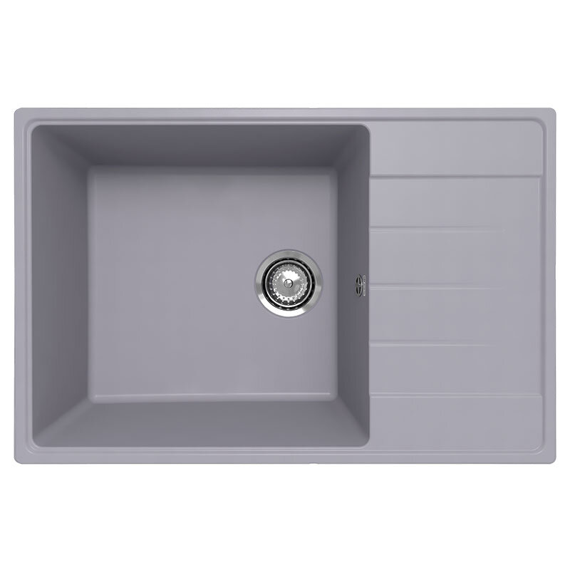 Изображение товара Мойка кухонная Ulgran Quartz Prima 760-05, 76 см, материал кварцевый композит, цвет бетон Изображение товара Мойка кухонная Ulgran Quartz Prima 760-05, 76 см, материал кварцевый композит, цвет бетон