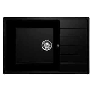 Изображение товара Мойка кухонная Ulgran Quartz Prima 760-07, 76 см, материал кварцевый композит, цвет уголь