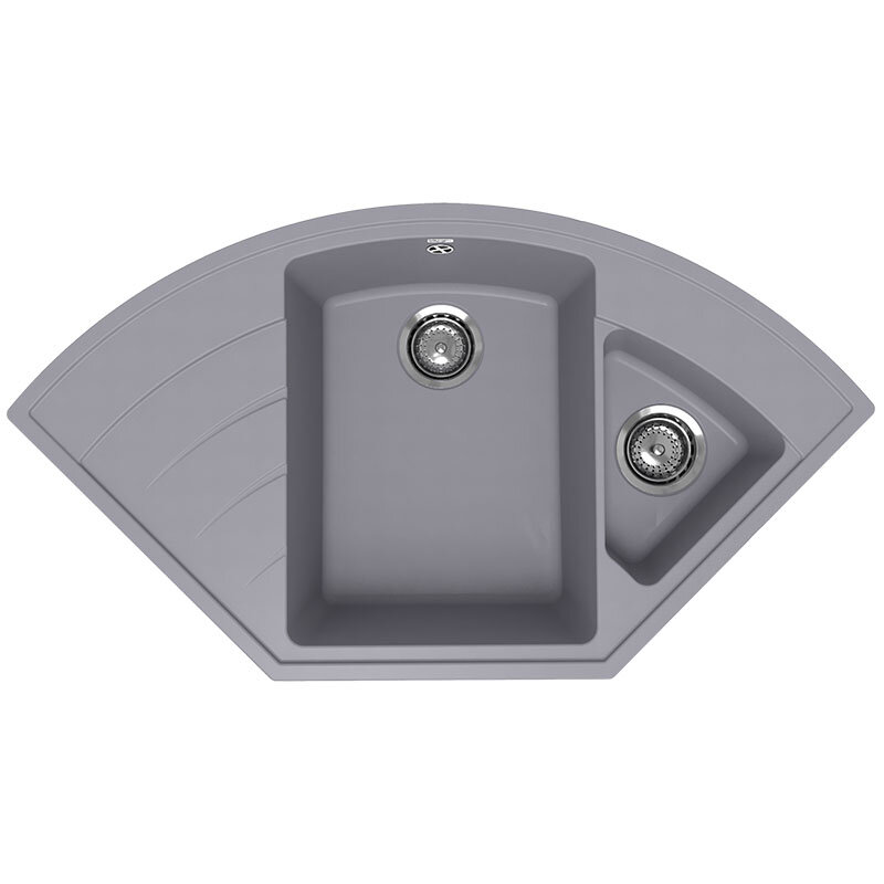 Изображение товара Мойка кухонная Ulgran Quartz Marta 1000-05, угловая, бетон, 100 см