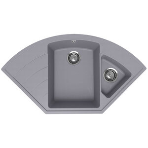 Изображение товара Мойка кухонная Ulgran Quartz Marta 1000-05, 100 см, материал кварцевый композит, цвет бетон