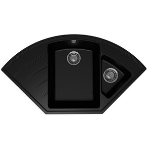 Изображение товара Кухонная мойка Ulgran Quartz Marta 1000-07, угловая, 100 см, черная