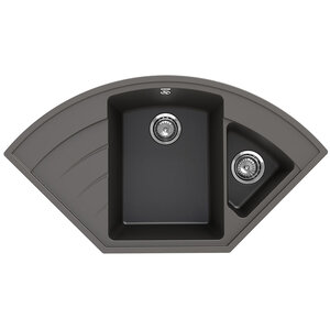 Изображение товара Мойка кухонная Ulgran Quartz Marta 1000-09, 100 см, материал кварцевый композит, цвет асфальт