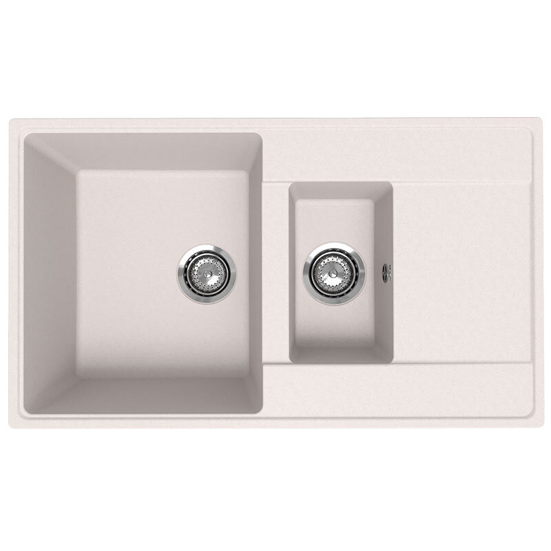 Изображение товара Мойка кухонная Ulgran Quartz Prima 860 1,5K-01, 86 см, материал кварцевый композит, цвет жасмин Изображение товара Мойка кухонная Ulgran Quartz Prima 860 1,5K-01, 86 см, материал кварцевый композит, цвет жасмин