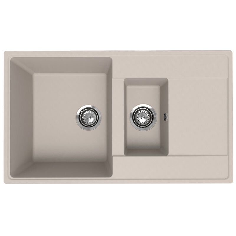 Изображение товара Мойка кухонная Ulgran Quartz Prima 860 1,5K-02 86 см кварцевый композит бежевый