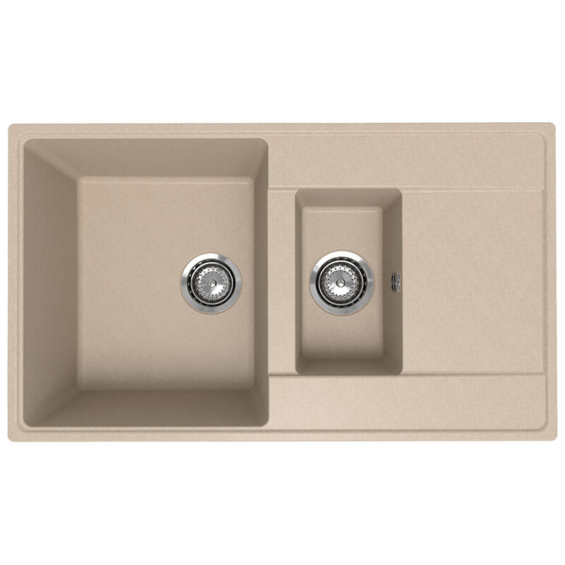 Изображение товара Кухонная мойка Ulgran Quartz Prima 860 1,5K-03 86 см кварцевый композит бежевый