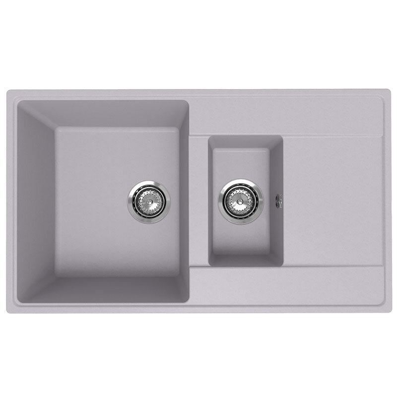 Изображение товара Мойка Ulgran Quartz Prima 860 1,5K-04 - двойная, кварцевый композит, платина, 86 см