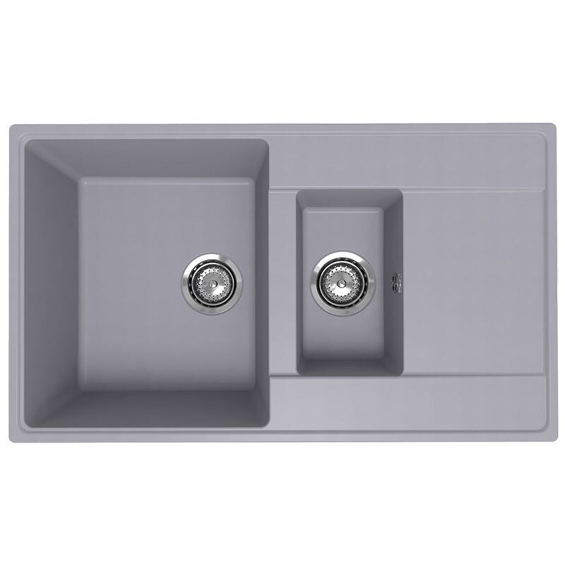Изображение товара Мойка кухонная Ulgran Quartz Prima 860 1,5K-05, 86 см, кварцевый композит, серая