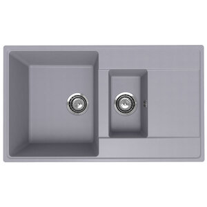 Изображение товара Мойка кухонная Ulgran Quartz Prima 860 1,5K-05, 86 см, кварцевый композит, серая