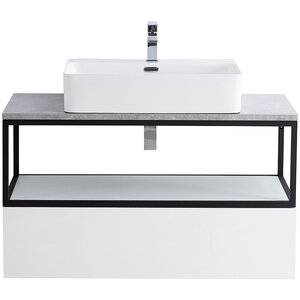 Изображение товара Консоль под раковину Cezares Cadro-100/46/30-1C-SO-MET-ST, 100 см, подвесная, черный матовый