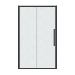 Изображение товара Душевая дверь Grossman Cosmo 100.K33.02.120.21.02, 120 см, стекло шиншилла, профиль черный матовый