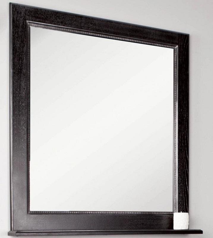 Изображение товара Зеркало Aquaton Жерона 1A158702GEM50, 85 см, с полкой, цвет черное серебро