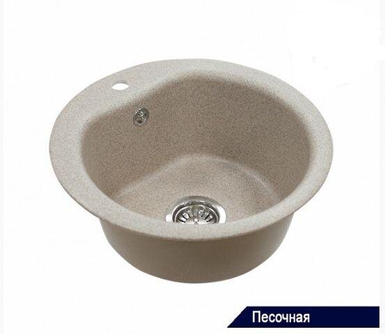 Изображение товара Кухонная мойка Aquaton Мида 510х510 мм песочный