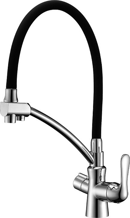 Изображение товара Смеситель Lemark Comfort LM3070C для кухонной мойки хром/черный