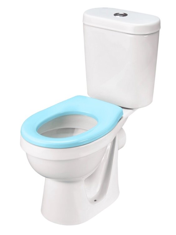 Изображение товара Детский унитаз-компакт Santek Каспер 1.WH50.1.846 белый, голубое сиденье, напольный