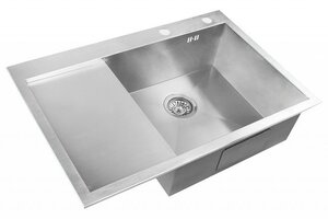 Изображение товара Кухонная мойка Zorg Inox X-7851-R, встроенная, нержавеющая сталь, 78x51 см