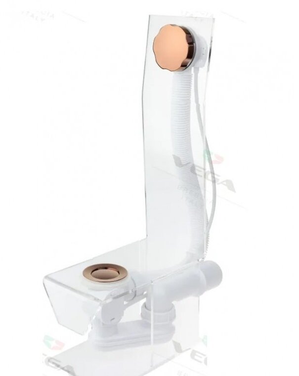 Изображение товара Слив-перелив полуавтомат Vega V55R 120 см розовое золото надежное качество