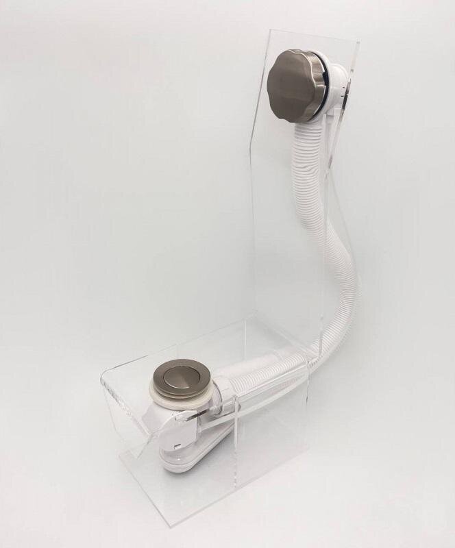 Изображение товара Слив-перелив полуавтомат Vega V55R, Гл000026900, 80 см, никель брашированный