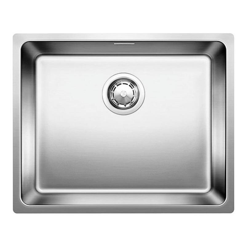 Изображение товара Кухонная мойка Blanco Andano 500-U из нержавеющей стали с клапаном, врезная, с глянцевой поверхност