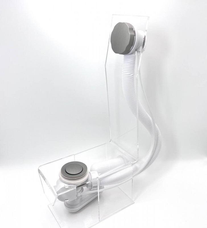 Изображение товара Слив-перелив полуавтомат Vega V55K, Гл000026931, 100 см, серебро матовое