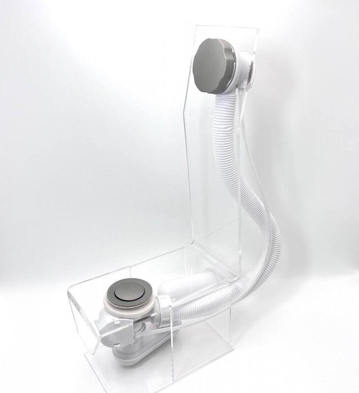 Изображение товара Слив-перелив полуавтомат Vega V55K, Гл000026932, 120 см, серебро матовое