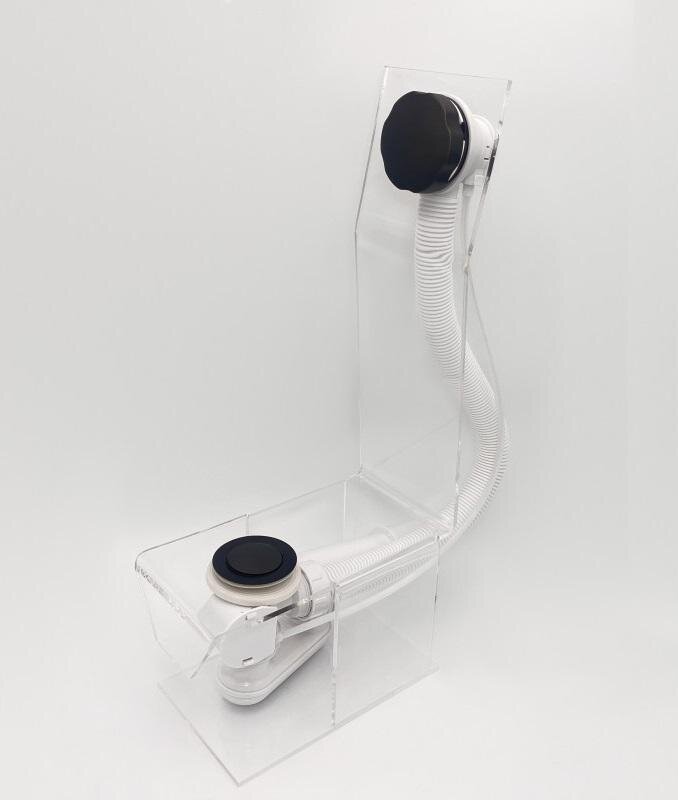 Изображение товара Слив-перелив полуавтомат Vega V55K Гл000026855, 120 см, графит матовый