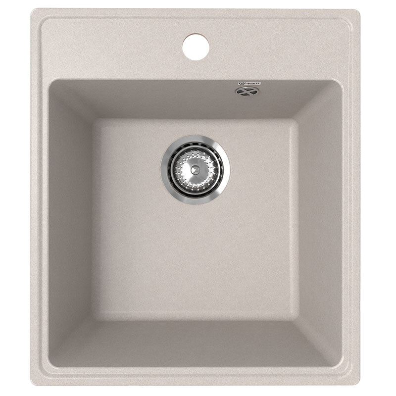 Изображение товара Мойка кухонная Ulgran Quartz Forte 425-10, кварцевый композит, 42.5 см, бежевый