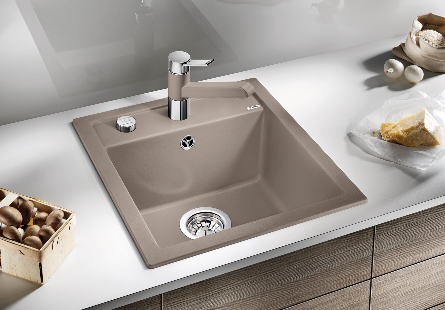 Изображение товара К Küchen Мойка Blanco Dalago 45 517317, серый беж, 46,5 x 51 см