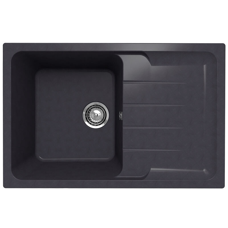 Изображение товара Мойка кухонная Ulgran Quartz Gerda 780-08 78 см кварцевый композит черный матовый Изображение товара Мойка кухонная Ulgran Quartz Gerda 780-08 78 см кварцевый композит черный матовый