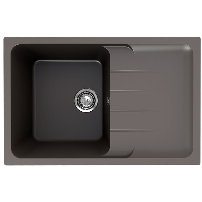 Изображение товара Мойка кухонная Ulgran Quartz Gerda 780-09, 78 см, материал кварцевый композит, цвет асфальт Изображение товара Мойка кухонная Ulgran Quartz Gerda 780-09, 78 см, материал кварцевый композит, цвет асфальт