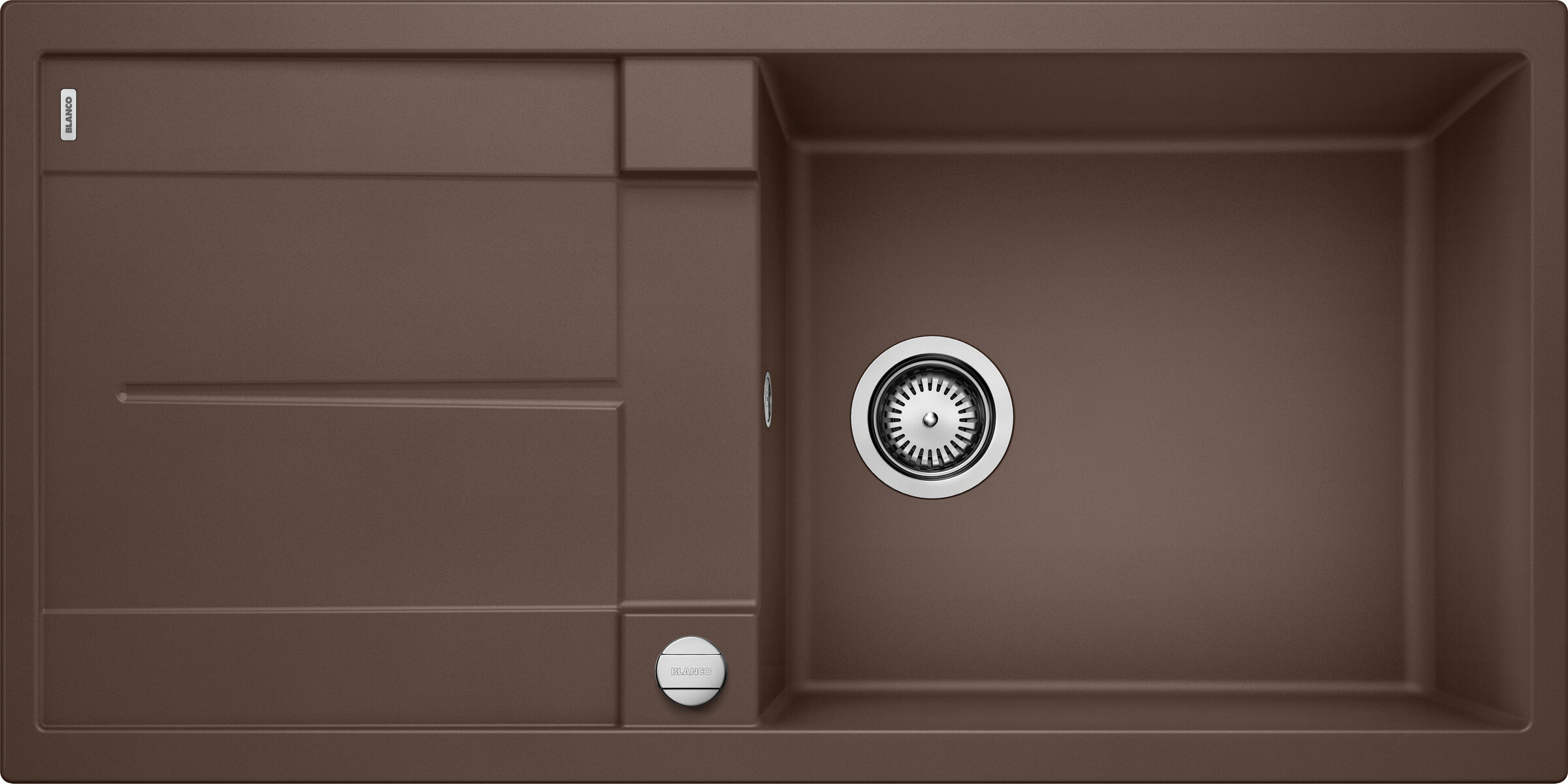 Изображение товара Кухонная мойка Blanco Metra XL 6S 100 см угловая искусственный камень коричневая