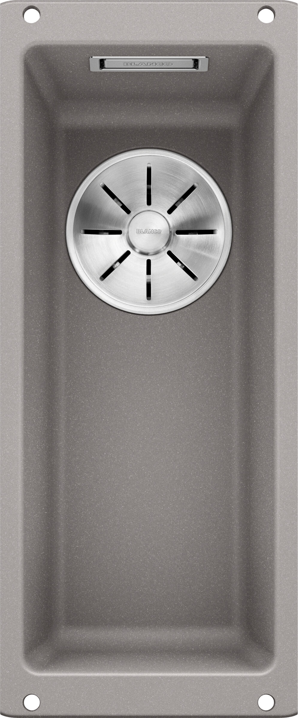 Изображение товара Кухонная мойка Blanco Subline 160-U из искусственного камня серого цвета, монтаж под столешницу