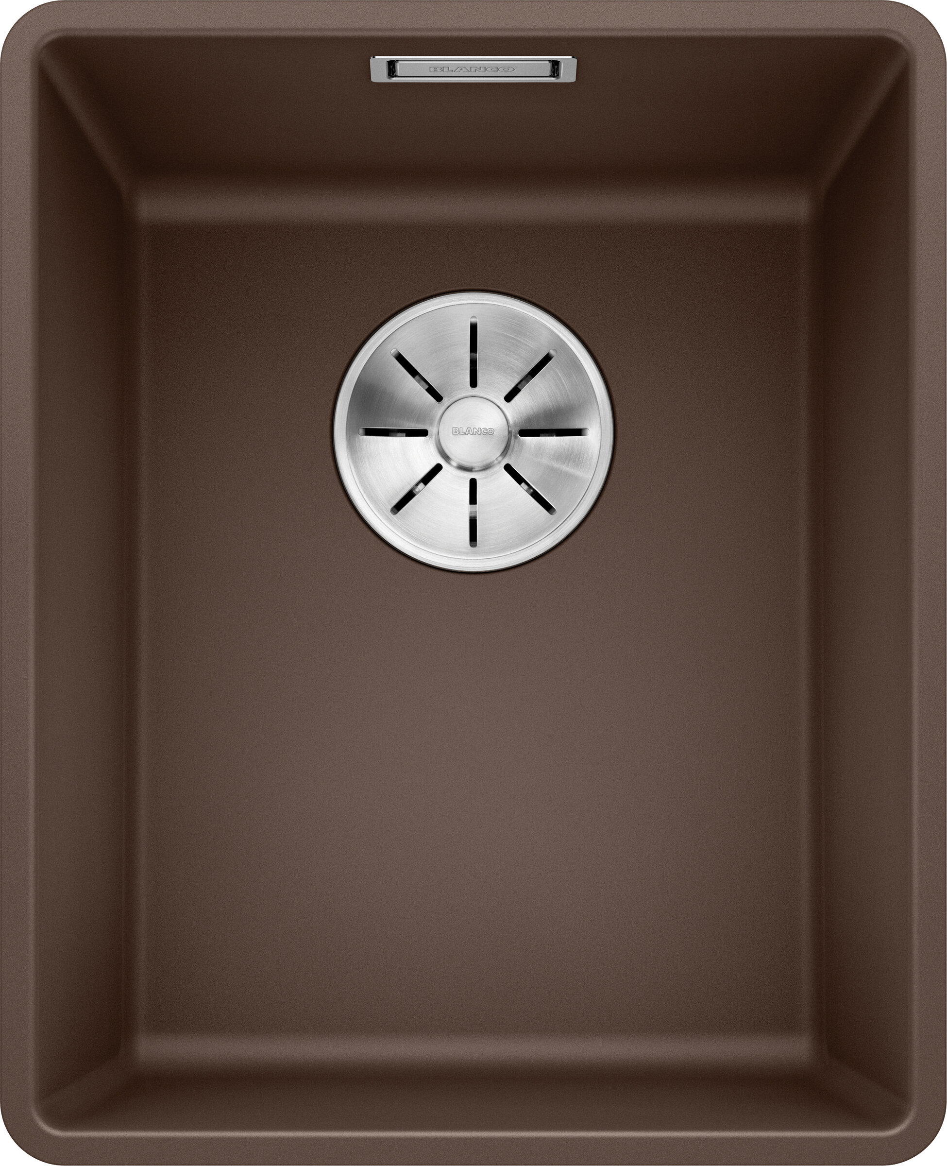 Изображение товара Кухонная мойка Blanco Subline 320-F из искусственного камня коричневая, 347х427 мм