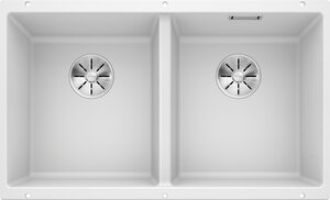 Изображение товара Мойка Blanco Subline 350/350-U белая врезная для кухни с двумя чашами
