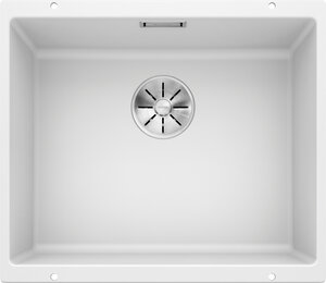 Изображение товара Кухонная мойка Blanco Subline 500-U из SILGRANIT белого цвета с автоматическим клапаном