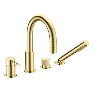 Изображение товара Смеситель для ванны Boheme Uno 460-G золотой на борт, Италия