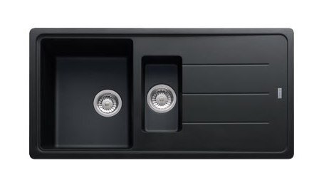 Изображение товара Кухонная мойка Franke BASIS BFG 651 из фрагранита 97x50 см оборачиваемая черный матовый