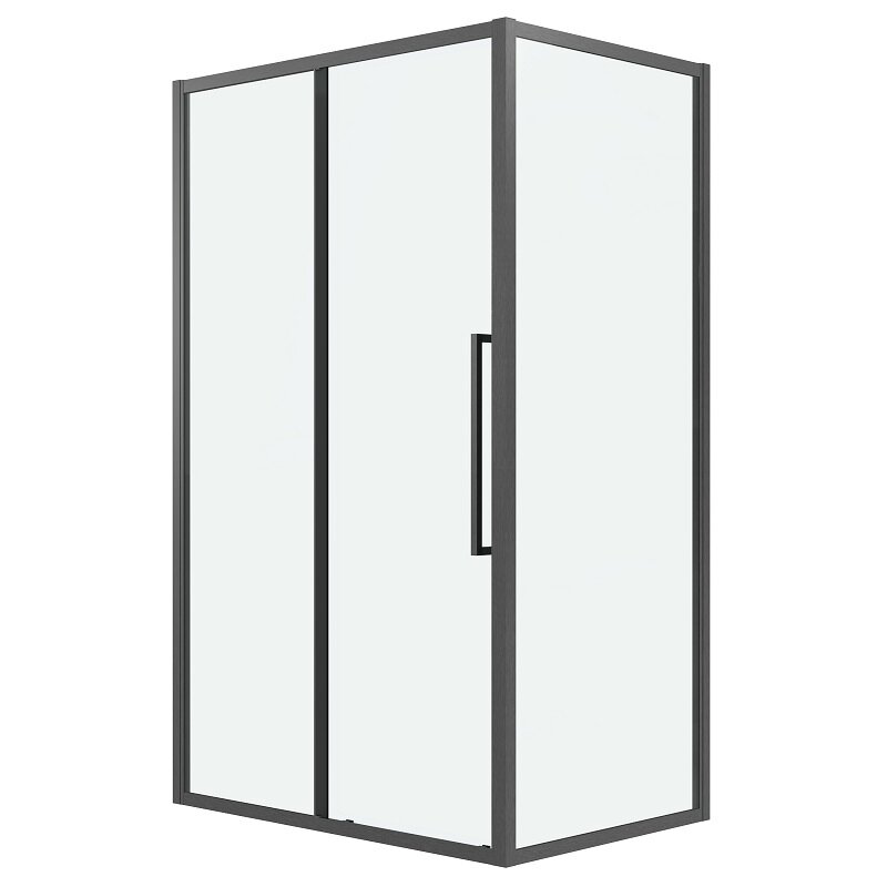 Изображение товара Душевой уголок Grossman Cosmo 130x70 см стекло прозрачное раздвижная дверь Графит сатин