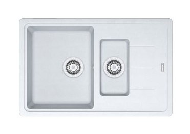 Изображение товара Мойка Franke BASIS BFG 651-78, 114.0280.893, гранит, установка сверху, оборачиваемая, цвет белый, 78*50 см
