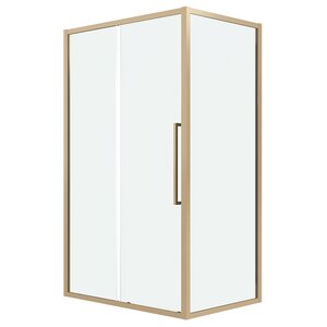 Изображение товара Душевой уголок Grossman Cosmo 120.K33.02.1070.32.00, 100 х 70 см, стекло прозрачное, профиль золото сатин