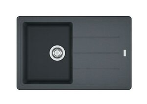Изображение товара Мойка Franke BASIS BFG 611, 114.0259.920, гранит, установка сверху, оборачиваемая, цвет графит, 78*50 см