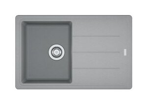 Изображение товара Мойка Franke BASIS BFG 611, 114.0259.930, гранит, установка сверху, оборачиваемая, цвет серый, 78*50 см