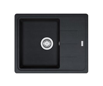 Изображение товара Кухонная мойка Franke BASIS BFG 611 C из фрагранита, установка сверху, 62*50 см, черный матовый