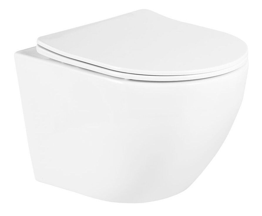 Изображение товара Подвесной унитаз BelBagno Uno BB3105CHR-SC, безободковый, сиденье микролифт, белый BB3105CHR/SC