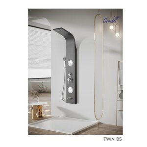 Изображение товара Душевая панель Ceruttispa Twin BS, CT9986, с гидромассажем, цвет хром