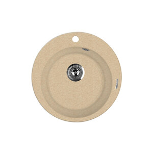 Изображение товара Кухонная мойка Lava R1 DUNE Ø480 круглая нержавеющая и искусственный камень