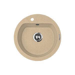 Изображение товара Кухонная мойка Lava R3.DUN 505 мм DUNE светлый беж, гранитная с двумя отверстиями