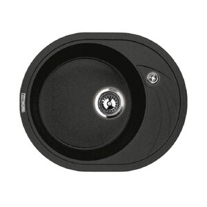 Изображение товара Кухонная мойка Lava E1 BASALT чёрный, гранитная, 575х465 мм