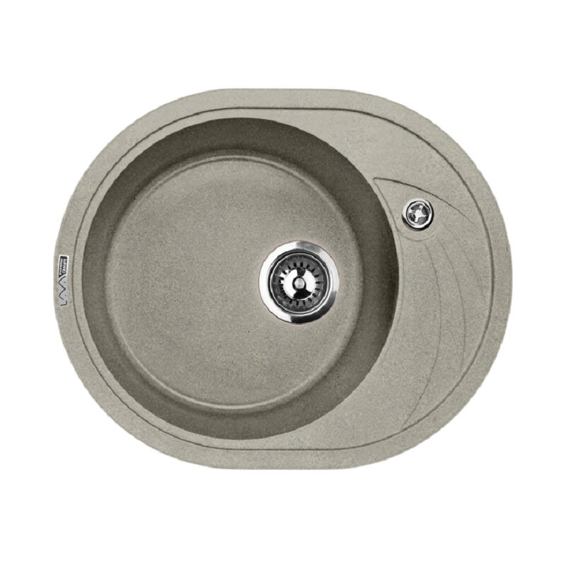 Изображение товара Кухонная мойка Lava E1.SCA из искусственного камня серый 57.5 см угол накладная